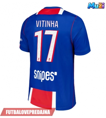 Lacne Muži Futbalové dres Paris Saint-Germain Vitinha #17 2026-27 Krátky Rukáv - Domáci
